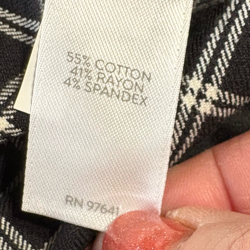 J. Jill Preppy Black/White Checkered Women's Pants. 12 Tall. Like new condition! - Picture 10 of 11
